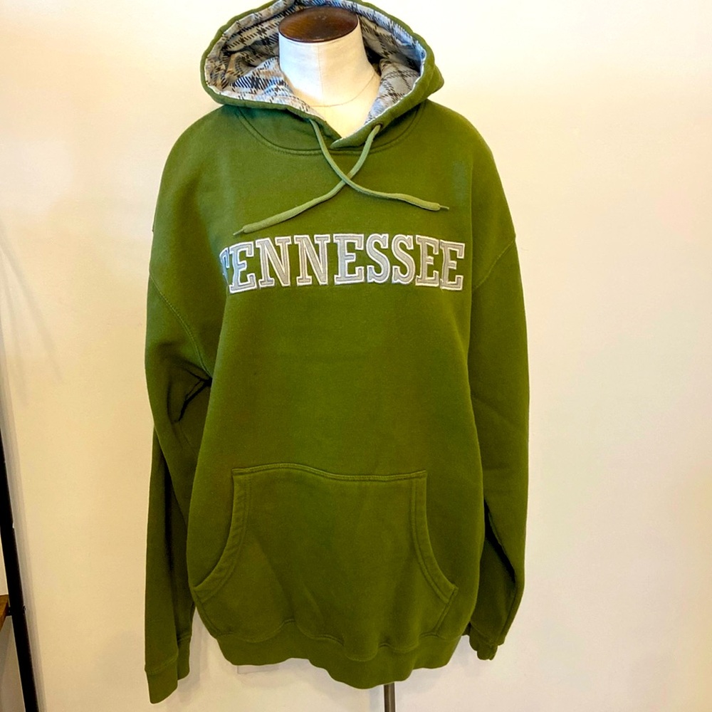 American Crown Tennessee Men's Size Large Fleece Hoodie Green Sweatshirt